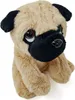 A plush toy pug sitting down, facing forward. Produktbild-Vorschau