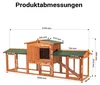 Wiltec Hasenstall 2190 x 530 x 850 mm mit Freilaufgehege Produktbild-Vorschau 3