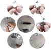 Collage of images showing steps for installing car headliner repair kit. Produktbild-Vorschau