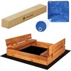 Springos® Sandkasten mit Sitzbänken 120 x 120 cm Produktbild-Vorschau 1