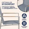 CASARIA® Gartenstuhl 4er Set Armlehnen Stapelbar 160kg Produktbild-Vorschau 5