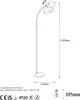 A technical drawing of a floor lamp with dimensions and specifications. Náhled obrázku produktu