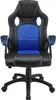 A black and blue gaming chair with a white background. Náhled obrázku produktu