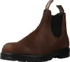 A single brown leather boot with a black sole is shown against a white background. Produktbild-Vorschau