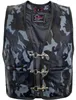 Herren Camouflage Lederkutte Kutte Lederweste Camo Muster Produktbild-Vorschau 2