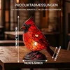 Rotfink-Tischlampe aus rotem Harz, Nachtlicht mit warmem, Produktbild-Vorschau 2