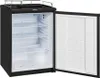 An open black beverage refrigerator with multiple wire shelves inside, displayed against a white background. Produktbild-Vorschau