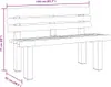 Design Gartenbank Anthrazit 110x52x71 cm Polypropylen, Produktbild-Vorschau 9