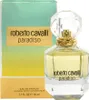A bottle of Roberto Cavalli Paradiso Eau de Parfum and its packaging are displayed against a white background. Podgląd zdjęcia produktu