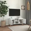 vidaXL TV skrinka s nohami z masívneho dreva s vysokým Náhľad obrázku produktu 2