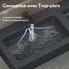 doporro Double Lavabo à Poser Gris Noir Mat 140cm Vasque Voir les images du produit 5