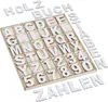 Relaxdays Holzbuchstaben & Holzzahlen, 144-tlg. Set, Produktbild-Vorschau 1