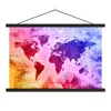 MuchoWow® Textilposter Weltkarte - Aquarell - Regenbogen Produktbild-Vorschau 1