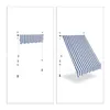 Bc-elec - HHYVA1512-Bluewhite Ručně stahovací markýza pro Náhled obrázku produktu 2