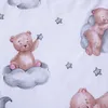 A pattern of teddy bears on clouds with stars. Náhľad obrázku produktu