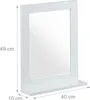 Specchio da parete Relaxdays, con ripiano, per bagno, Anteprima dell’immagine prodotto 4