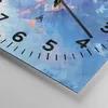 Wanduhr - Quadrat - Glasuhr - Abstraktion blau gemalt - Produktbild-Vorschau 5