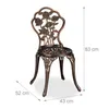 Set di mobili da giardino Relaxdays, 3 pezzi, tavolo e 2 Anteprima dell’immagine prodotto 4