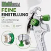 HVLP Lackierpistole mit 3 Edelstahldüsen 1,4mm 1,7mm 2,0mm Produktbild-Vorschau 1