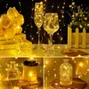 LED-Lichterkette, 20 Stück, 1 m, Kupferdraht, 10 LEDs, warmweiß Productafbeelding-voorbeeld