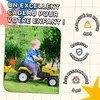 HOMCOM Porteur tracteur enfants avec remorque, râteau et Voir les images du produit 7