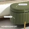 HOMCOM Sitzbank mit Stauraum Polsterbank mit Samtoptik, Produktbild-Vorschau 3