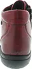 The back view of a red leather boot. Produktbild-Vorschau