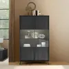 Moderne Design-Vitrine für Wohnzimmer, 2 Glastüren, Modell Produktbild-Vorschau 2