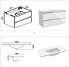 100 cm Badmöbel-Set Unterschrank mit Keramik waschtisch 2 Produktbild-Vorschau 7