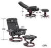 MCombo Relaxsessel mit Hocker, 360°drehbarer Fernsehsessel Produktbild-Vorschau 7