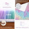 Flauschig Hochflor Teppich Regenbogen, Waschbarer Teppich Produktbild-Vorschau 3