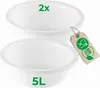 Novaliv 2x Spülschüssel Rund 5L, D32 cm, Weiß, BPA-frei & Produktbild-Vorschau 2