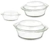 Runde Glas Auflaufform 3er Set, 21 cm Ø, 14 cm hoch, Produktbild-Vorschau 1