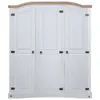 vidaXL Armoire style mexicain en pin 3 portes blanc Voir les images du produit 9