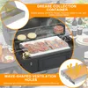 NAIZY Edelstahl Grillplatte 51 x 32 x 7 cm BBQ Plancha Produktbild-Vorschau 4