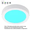 A white circular ceiling light with a blue illuminated center, shown from a slightly elevated angle. Náhľad obrázku produktu