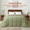 CASABEL Couette Très Chaude 2 personnes, 240x260cm, Vert Voir les images du produit 4