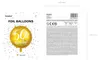 Folienballon mit Schrift 50th Birthday 45cm gold Produktbild-Vorschau 8