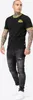 T-shirt homme coupe slim DUCANSBY Black/Yellow L Lonsdale Voir les images du produit 3