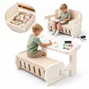 Zonovi Kinderschreibtisch 3-in-1 – Kindertisch mit Stühlen Produktbild-Vorschau 1