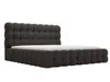 A dark gray upholstered bed frame with a tufted headboard and footboard, shown from a side angle against a white background. Náhľad obrázku produktu