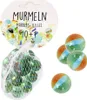Murmeln im Netz aus Glas zum Spielen - inkl. 11 Murmeln Produktbild-Vorschau 1