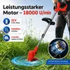 Akku  Rasentrimmer mit 2 Akkus & Ladegerät, 3 in 1 Produktbild-Vorschau 2