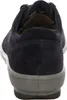 The back view of a navy blue suede sneaker with a gray sole. Náhled obrázku produktu