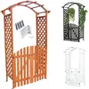 Arco di rose in legno con porta Pergola ad arco traliccio Anteprima dell’immagine prodotto 6