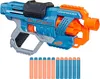 A blue Nerf Elite 2.0 Commander RD-6 toy gun with orange accents and a set of darts is displayed against a white background. Anteprima dell’immagine prodotto
