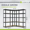Juskys 3er Metall Regalsystem Basic - 1 Eckregal & 2 Produktbild-Vorschau 2