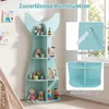 COSTWAY Kinderboekenrek in vissenstaartvorm, 4-laags Productafbeelding-voorbeeld 5