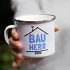 Bauherr 2022 Emaille Tasse Hausbau Richtfest Häuslebauer Produktbild-Vorschau 4