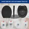 WC-Sitz O Form, 45 x 37.5 cm, Schwarz, Duroplast Produktbild-Vorschau 4